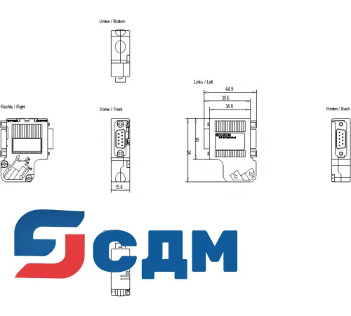 6ES7972-0BB42-0XA0 Коннектор к шине RS 485
