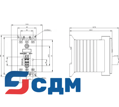3RF2420-2AC55 3-фазный полупроводниковый контактор 3RF24