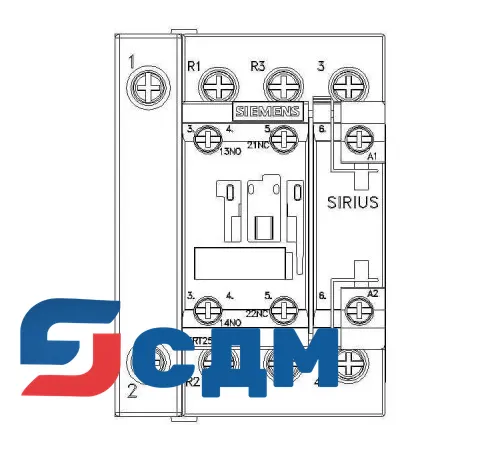 3RT2526-1AP00 4-полюсной контактор SIRIUS 3RT25, 2НО+2НЗ, 4 ... 11 кВт