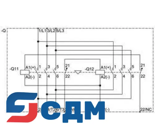 3RA1316-8XB30-1BB4 Фидерная комбинация 3RA1 для коммутации двигателей SIRIUS