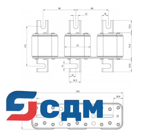 3NB3358-1KK27 Предохранительная вставка NH SITOR