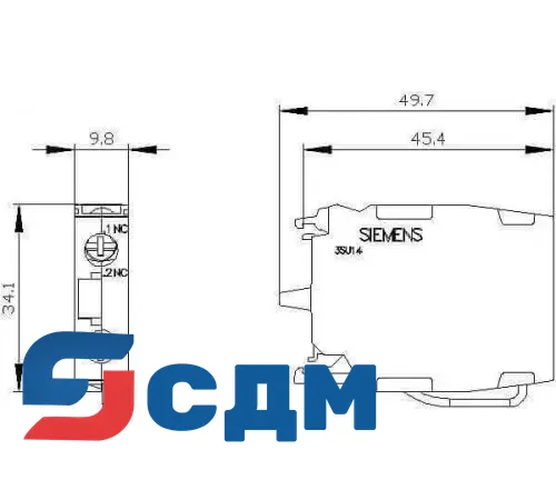 3SU1400-1AA10-1HA0 Контактные модули