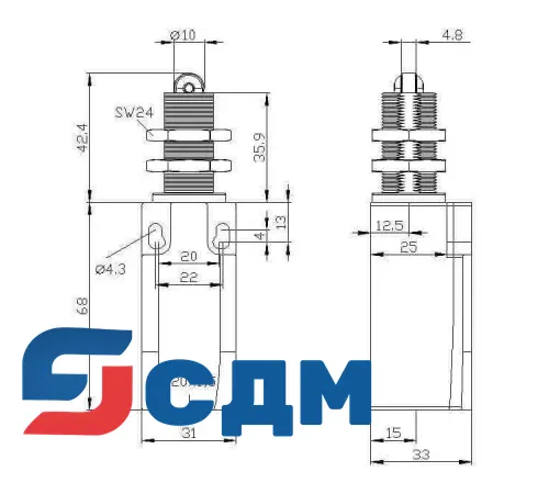 3SE5232-0CD10-1AJ0 Корпуса шириной 31 мм в соответствии с EN 50047