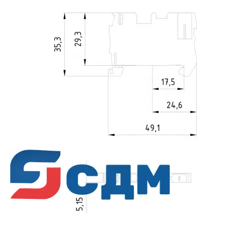 8WH5100-3KF07 Клеммы ALPHA FIX Combi 8WH5 со штыревыми контактными зажимами