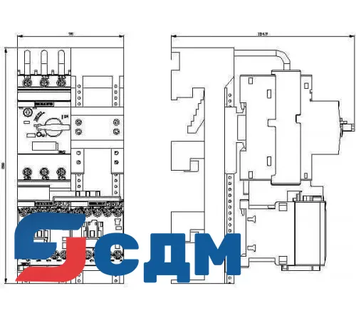 3RA2210-0HD15-2AP0 3RA22 для монтажа на адптер сборных шин с межосевым расстоянием 60 мм