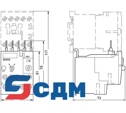 Siemens 3RU1116-0CB0 Тепловые реле перегрузки