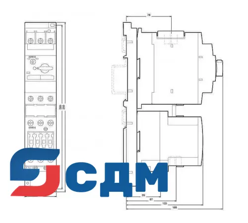 3RA1130-4DB34-0AP0 Сборка прямого пуска SIRIUS для крепления на рейке и монтажной плате