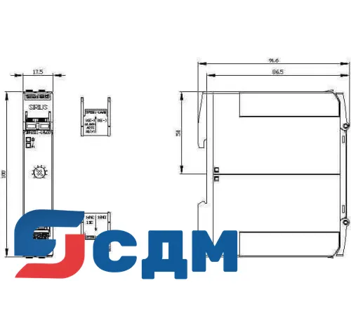 3RP2511-1AW30 SIRIUS 3RP25 реле времени, 17.5 mm и 22.5 mm