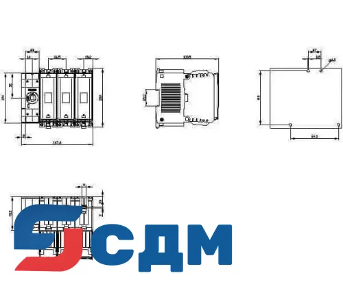3KF1308-0LB11 3KF Выключатель-разъединитель с предохранителями