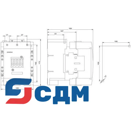 Контактор Siemens 3RT1054-1AU36