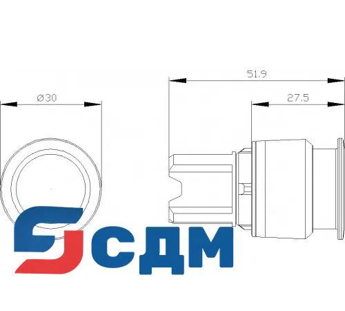 3SU1030-1AA20-0AA0 Кнопка грибовидная