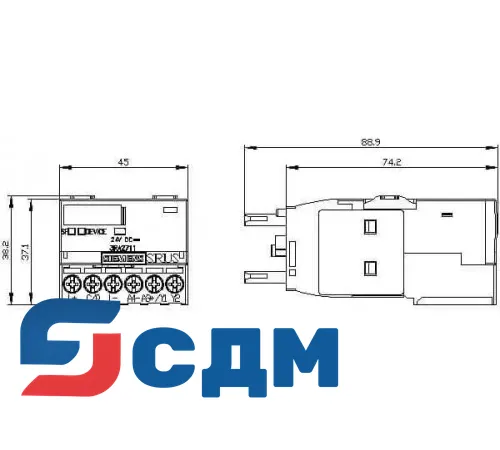 3RA2711-1AA00 Функциональные модули для установки на контакторы SIRIUS 3RT2