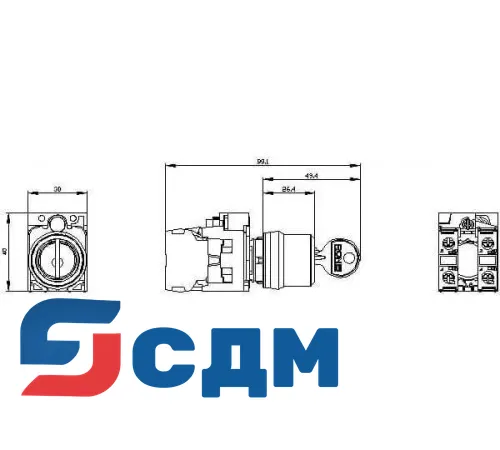 3SU1130-4BL11-1NA0 Выключатель с ключом