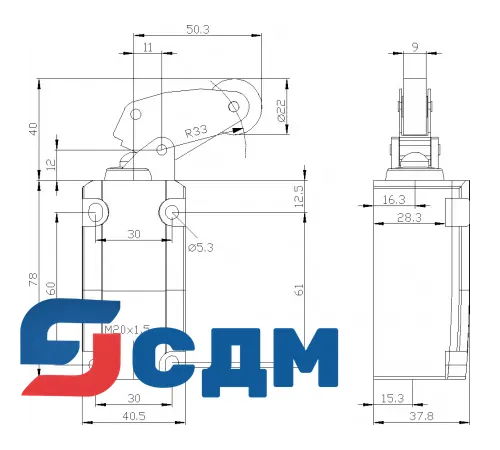 3SE5132-0CF05 Корпуса шириной 40 мм в соотв. с EN 50041