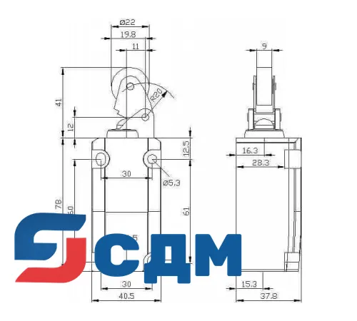 3SE5132-0CE05 Корпуса шириной 40 мм в соотв. с EN 50041