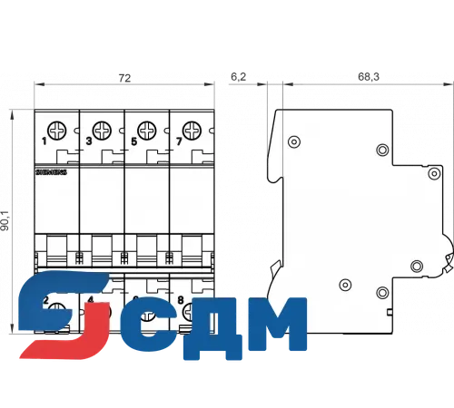Автоматический выключатель Siemens 5SL6416-7