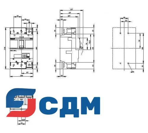 3VA2463-5JP32-0AA0 3VA автоматический выключатель в литом корпусе до 250 A, ETU, 400/690 В, до 150 кА