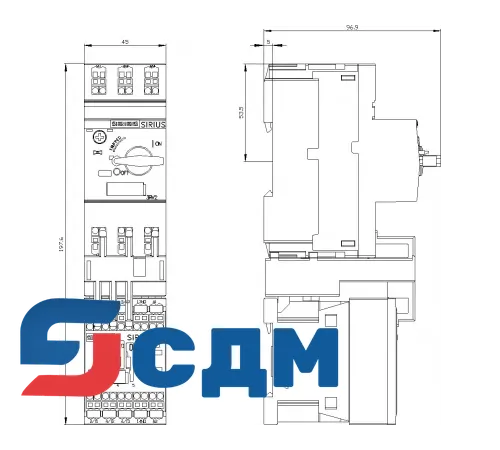 3RA2110-0GE15-1AP0 3RA21 для монтажа на стандартную рейку или для крепления винтами