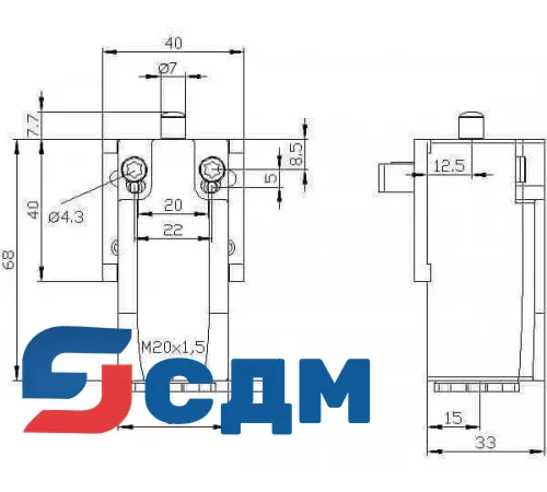 3SE5232-0HC05-1AB4 Корпуса шириной 31 мм в соответствии с EN 50047