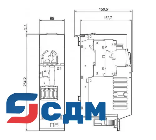 3RK1301-0AB13-0AA4 Фидер нагрузки F-DS1e-x и F-RS1e-x для ET 200S