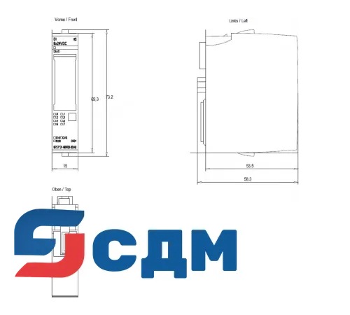 6ES7131-6BF00-0DA0 Модуль ввода дискретных сигналов