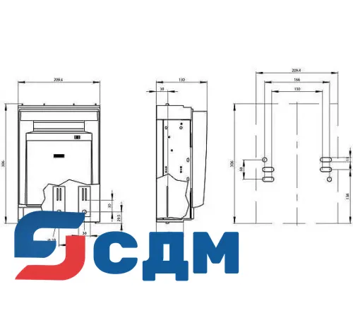 3NP1153-1DA10 Установка на монтажной панели