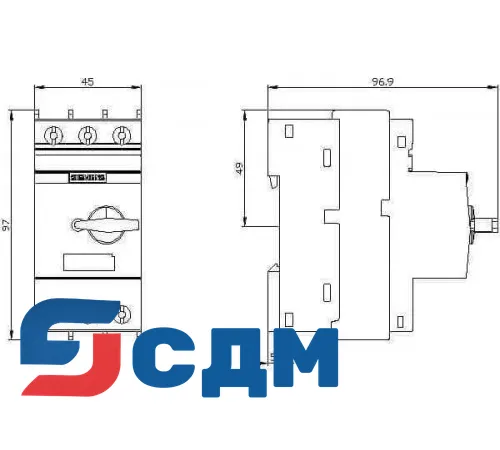 3RV2321-4DC10 Для пусковых сборок