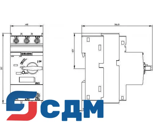 3RV2311-1CC10 Для пусковых сборок