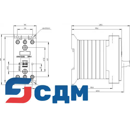 3RF2420-1AB35 3-фазный полупроводниковый контактор 3RF24