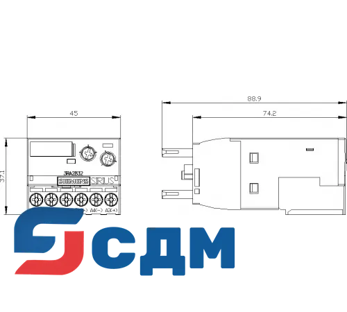 3RA2832-1DH10 Блоки выдержки времени и блокировки