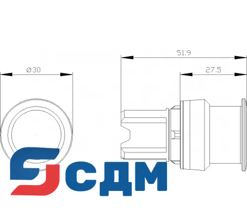 3SU1030-1AD10-0AA0 Кнопка грибовидная