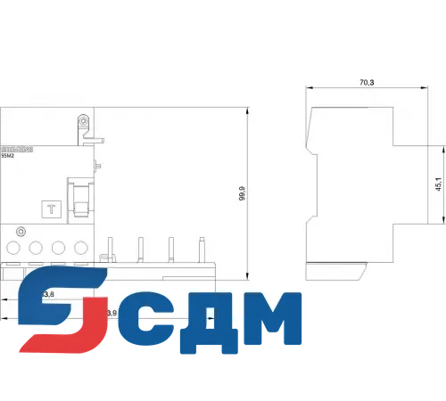 Блок УЗО для автоматического выключателя Siemens 5SM2445-6