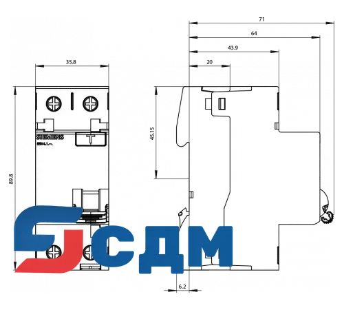 Дифавтомат 5SV4314-0