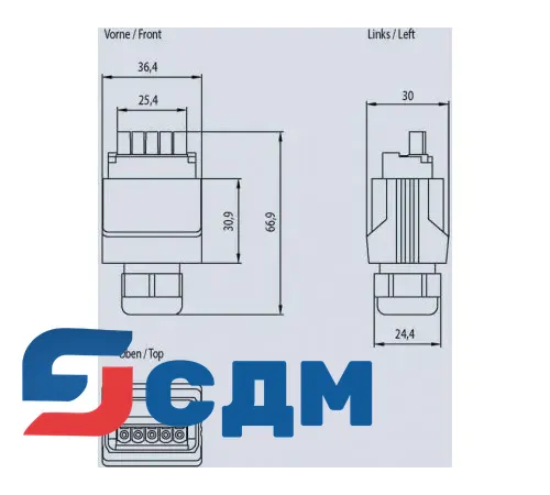 6GK1907-0AB10-6AA0 Штекеры IE Двухтактная вилка PRO