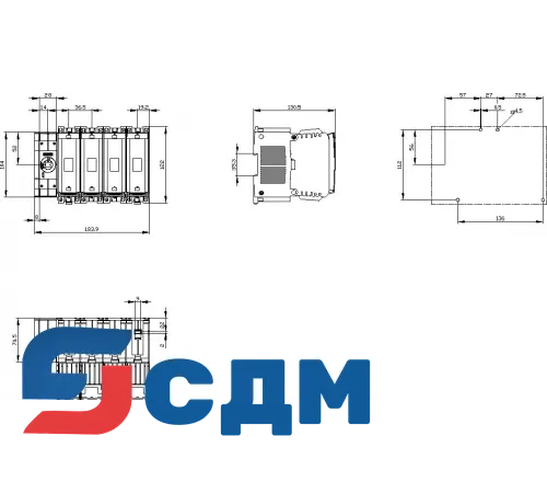 3KF1406-0LB11 3KF Выключатель-разъединитель с предохранителями