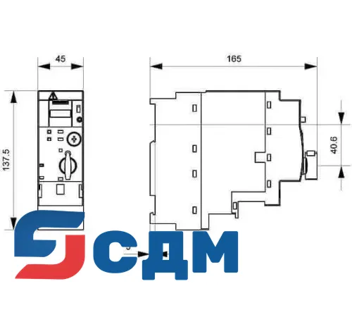 3RA6120-0BB30 Нереверсивный компактный пускатель 3RA61