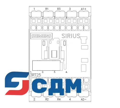 3RT2516-2BM40 4-полюсной контактор SIRIUS 3RT25, 2НО+2НЗ, 4 ... 11 кВт