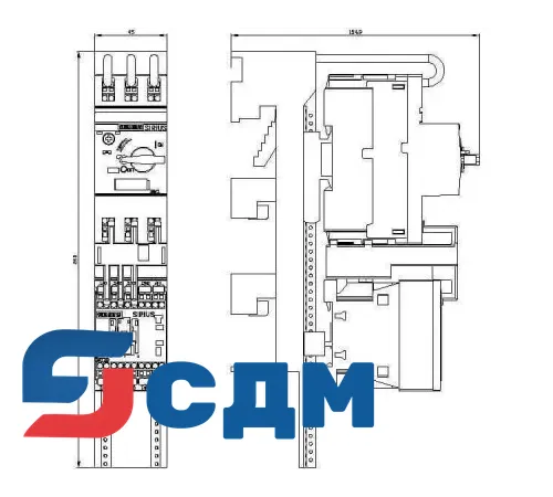 3RA2110-0EH15-1BB4 3RA21 для монтажа на адаптер сборных шин с межосевым расстоянием 60 мм