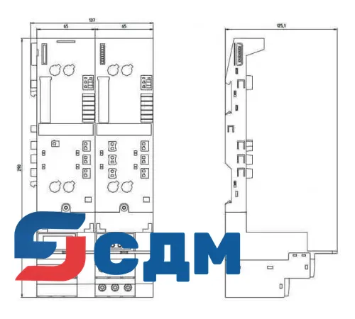 3RK1903-3AD00 Фидер нагрузки F-DS1e-x и F-RS1e-x для ET 200S