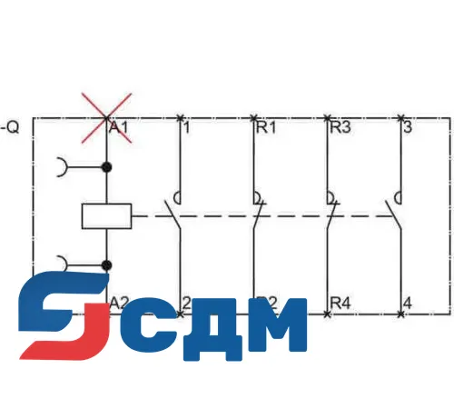 3RT1516-2AP00 Контактор 3RT15, 4-х полюсные (2З+2Р), для коммутации двигателей 4…18,5кВт