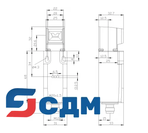 3SE5234-1RV40-1AF3 Корпуса шириной 31 мм в соответствии с EN 50047