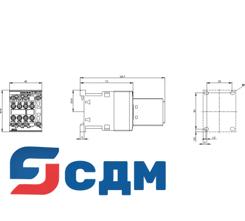 Контактор Siemens 3RT2015-1AP04-3MA0
