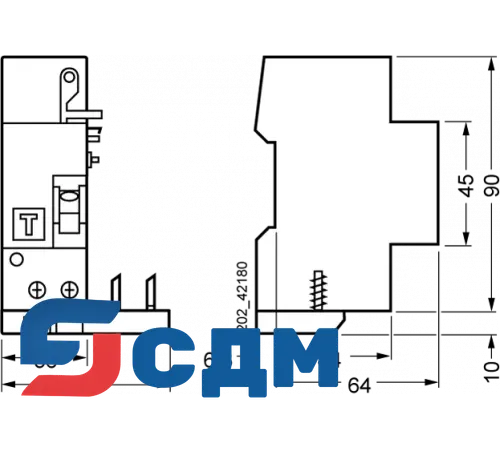 Блок УЗО для автоматического выключателя Siemens 5SM2326-0