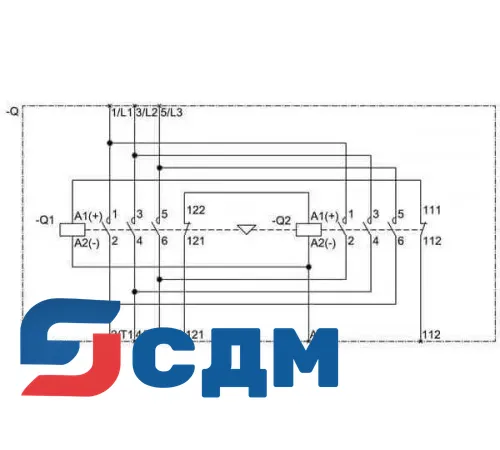3RA1344-8XB30-1BB4 Фидерная комбинация 3RA1 для коммутации двигателей SIRIUS