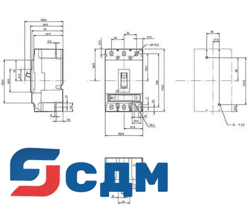 3VL2706-2CP36-0A.. Icu до 70 кА при 415 В, высокая отключающая способность H