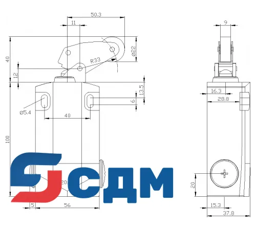 3SE5162-0CF01 XL, Ширина корпуса 56 мм