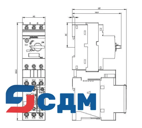 3RA2120-4DA27-0BB4 3RA21 для монтажа на стандартную рейку или для крепления винтами