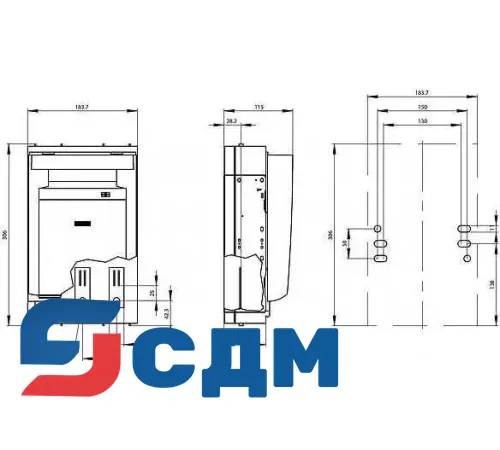 3NP1143-1DA10 Установка на монтажной панели