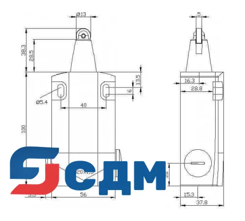 3SE5162-0CD02 XL, Ширина корпуса 56 мм
