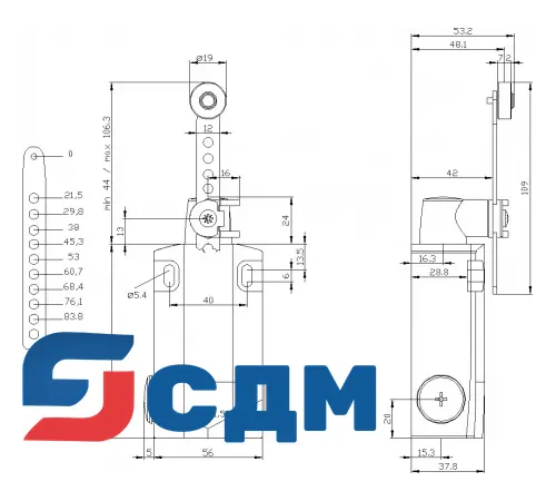 3SE5162-0CH60-1AJ0 XL, Ширина корпуса 56 мм